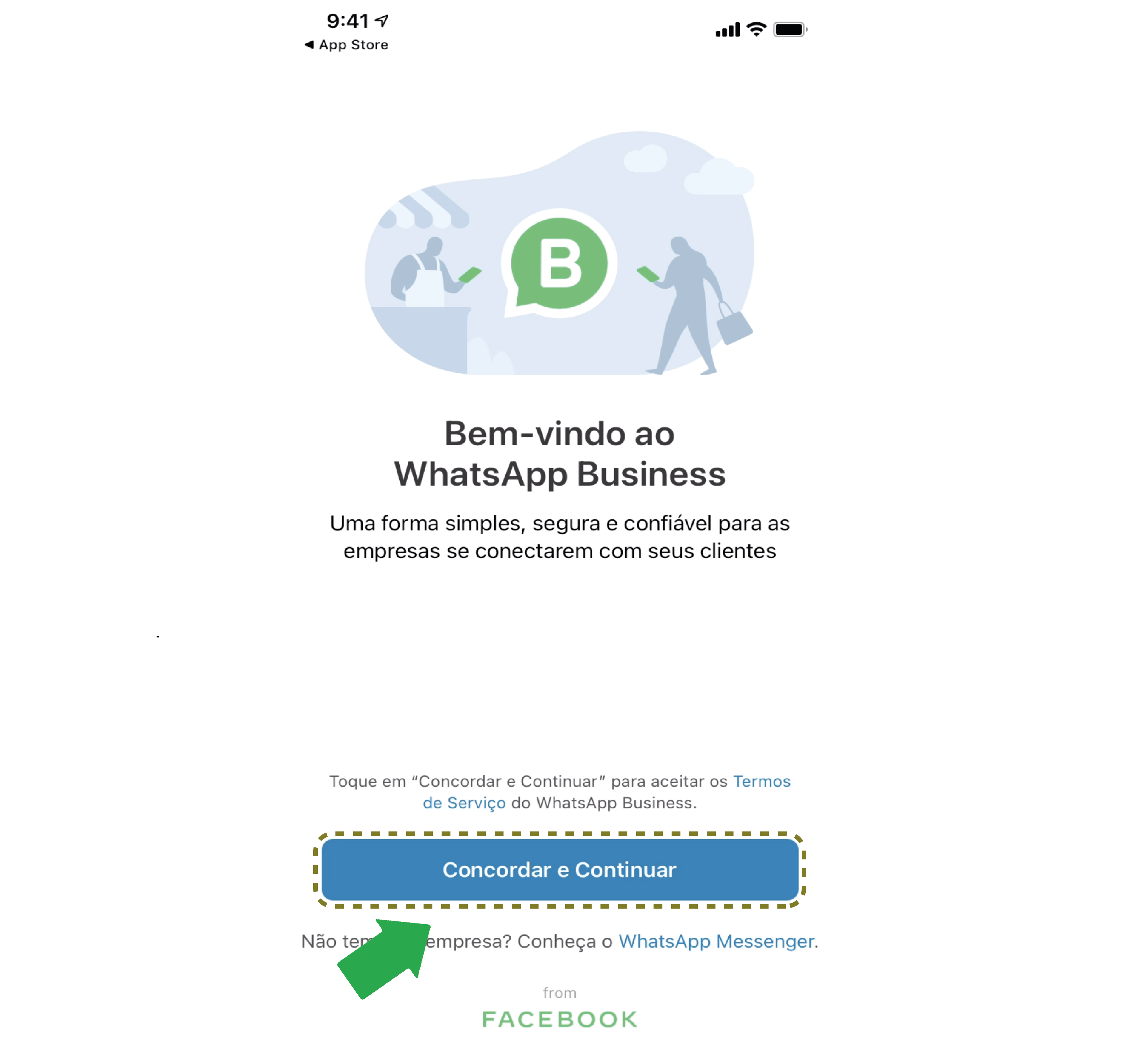 Como criar uma conta de WhatsApp Business no iOS?